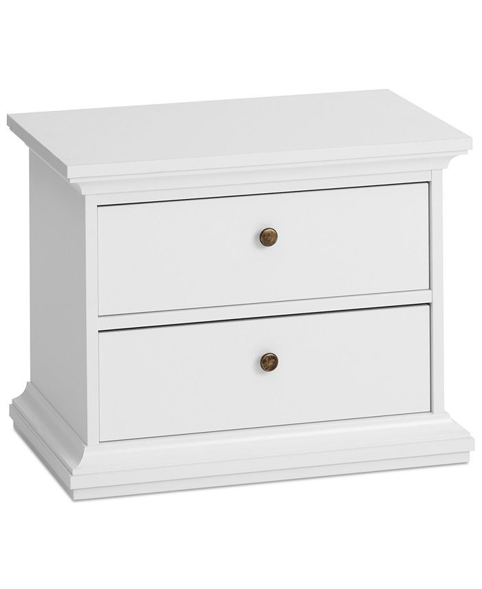 Tvilum Amelie ReadytoAssemble 2 Drawer Nightstand, Direct Ships for
