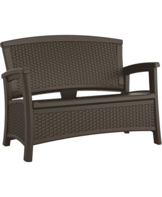 Elements BMWB5000 Resin Wicker Design Loveseat with Storage Area