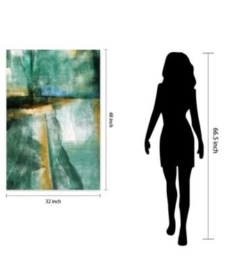 Ireland I Frameless Free Floating Tempered Art Glass Abstract Wall Art Wall Art by EAD Art Coop, 48" x 32" x 0.2"