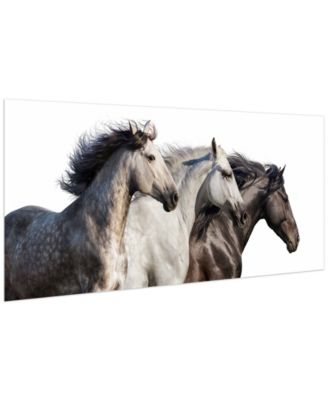 Trilogy 1 Frameless Free Floating Tempered Glass Panel Graphic Wall Art, 24" x 63" x 0.2"