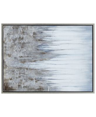 Iceberg Textured Metallic Hand Painted Wall Art by Martin Edwards, 40" x 30" x 1.5"