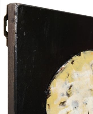 Totem poles Mixed Media Iron Hand Painted Dimensional Wall Art, 32" x 16" x 1.6"