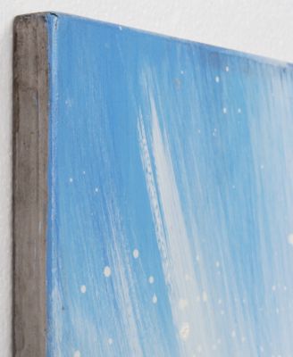 Skiing Mixed Media Iron Hand Painted Dimensional Wall Art, 48" x 32" x 2.6"