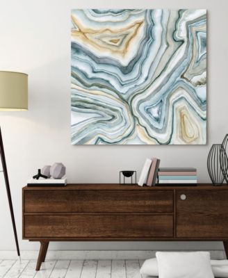 Agate Abstract I Frameless Free Floating Tempered Art Glass Abstract Wall Art by EAD Art Coop, 38" x 38" x 0.2"