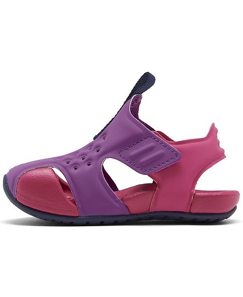 Nike Toddler Girls Sunray Protect 2 Stay Put Closure Sandals From Finish Line Reviews Finish Line Athletic Shoes Kids Macy S