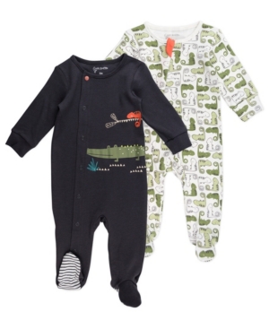 image of Mac & Moon Baby Boy 2-Pack Sleepsuits