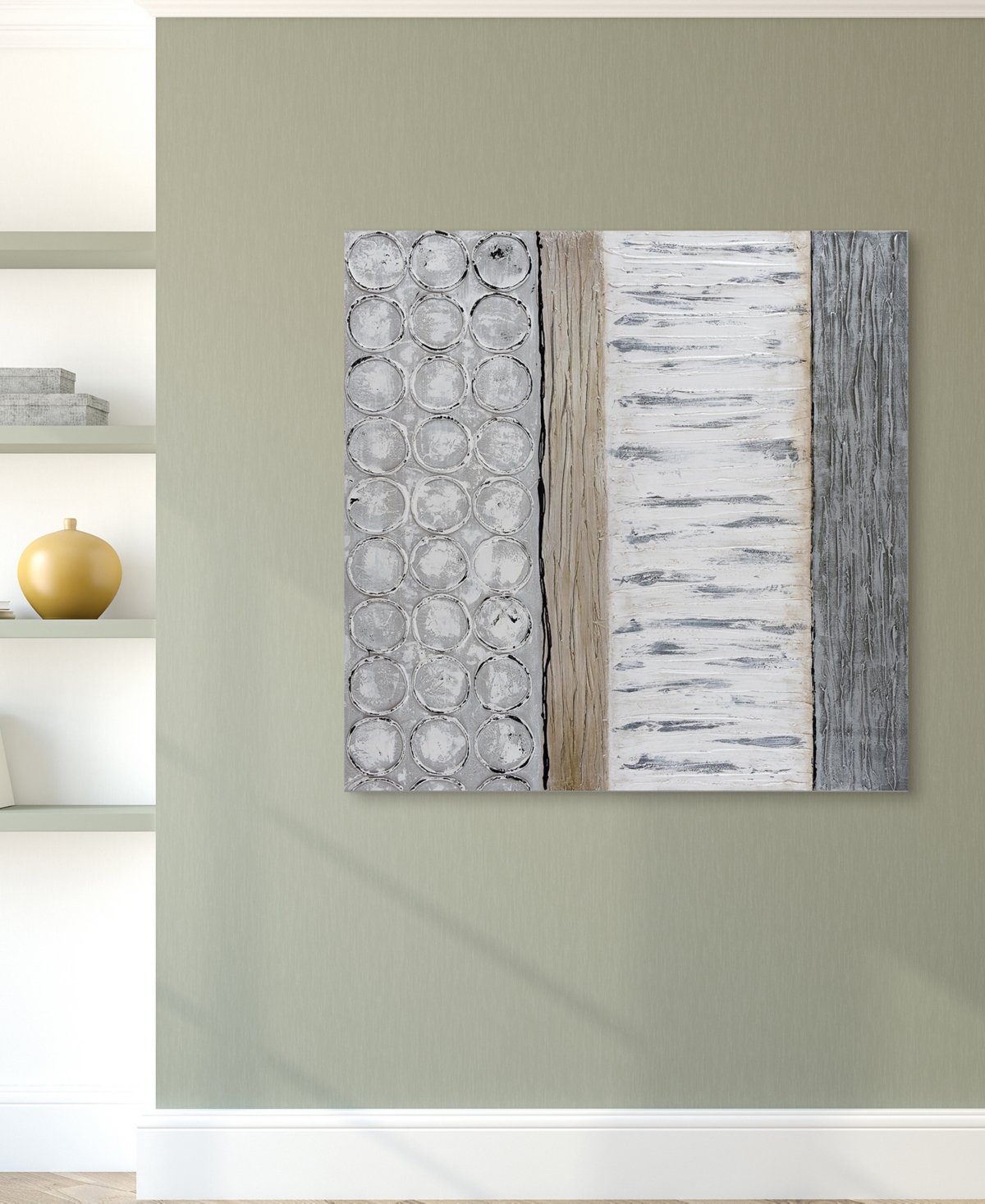 Empire Art Direct Peaceful gray Textured Metallic Hand Painted Wall Art by Martin Edwards, 2
