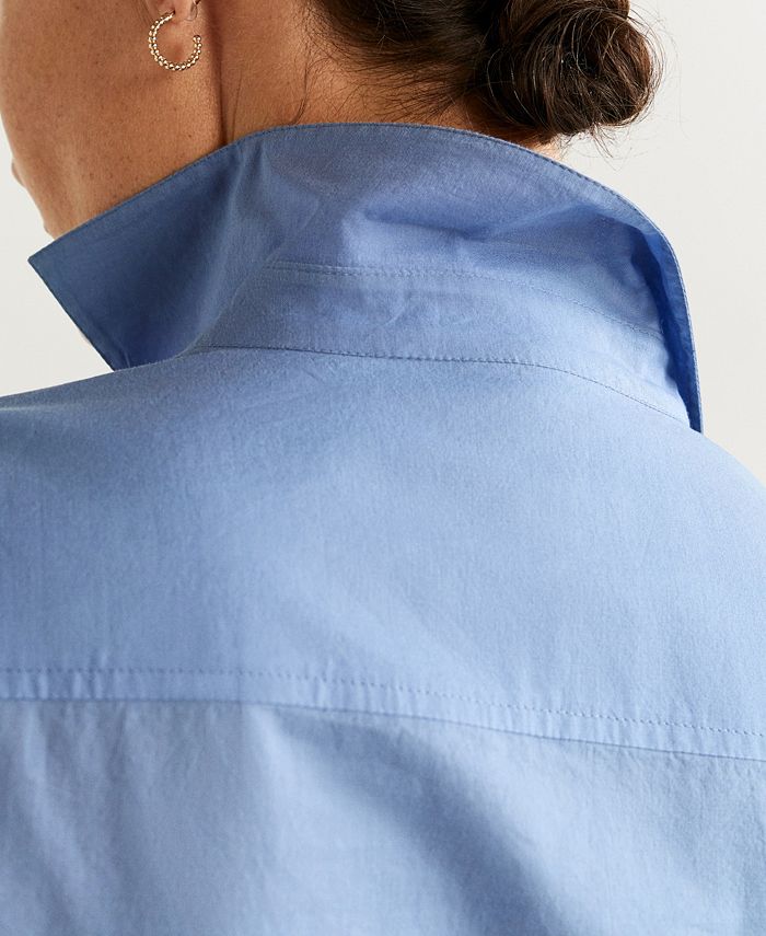 mango chest pocket cotton shirt