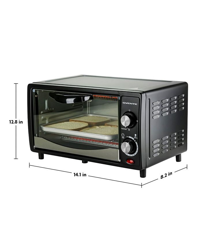 OVENTE Countertop 4 Slice Toaster Oven with Removable Baking Tray Macy's
