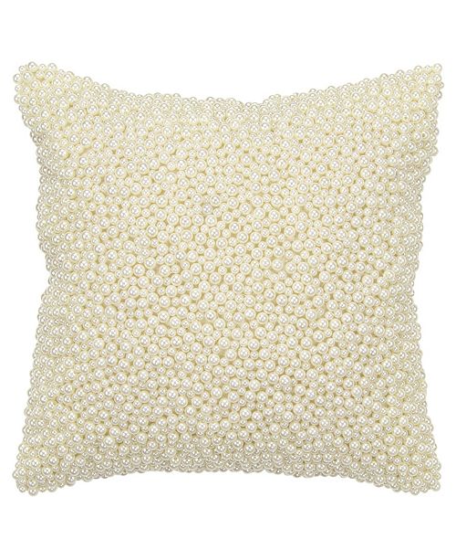 Rizzy Home Imitation Pearl Beaded Decorative Pillow Cover 12 X