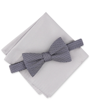 Alfani Men's Neat Bow Tie & Solid Pocket Square Set, Created for Macy's
