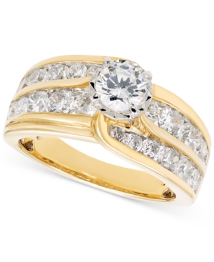 image of Diamond Channel-Set Engagement Ring (2 ct. t.w.) in 14k Gold