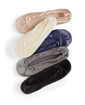 image of Isotoner Satin Ballerina Slipper