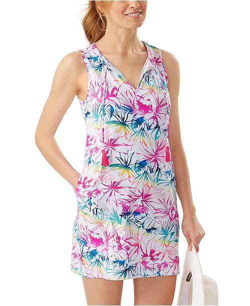 Tommy Bahama Printed Split Neck Cover Up Dress Reviews