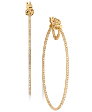 image of Simone I. Smith 18K Gold over Sterling Silver Earrings, Eternal Love-In-and-Out Crystal Hoop Earrings