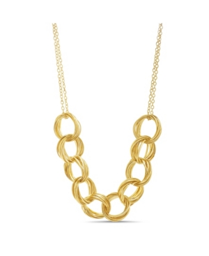 image of Kensie Yellow Gold-Tone Interlocking Circle Necklace
