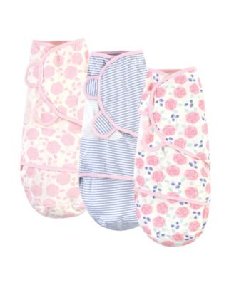 Touched by Nature Baby Girls Baby Organic Cotton Swaddle Wraps Garden Floral 0-3 Months - Pink Rose 44$