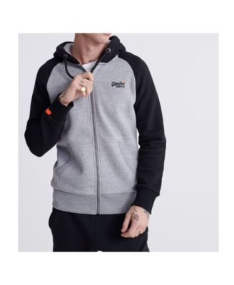 superdry orange label full zip hoodie