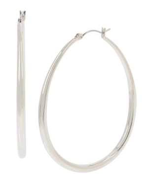 image of Jessica Simpson Oval Hoop Earrings, 2.5