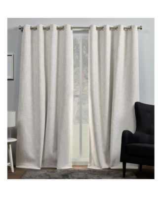 Exclusive Home Curtains Burke Blackout Grommet Top Curtain Panel Pair Set Of 2 In Gray