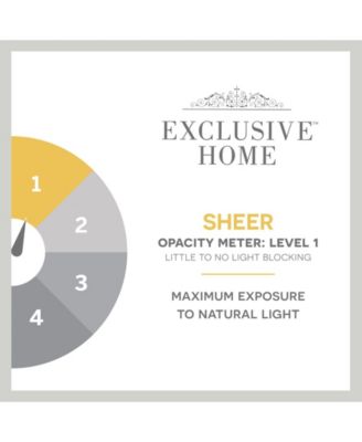 Curtains Jacinta Flippable Side Ruffle Sheer Rod Pocket Curtain Panel Pair, 54" x 96", Set of 2