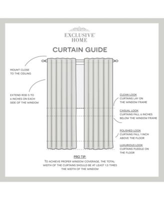 Curtains Marabel Lined Blackout Hidden Tab Top Curtain Panel Pair, 54" x 96", Set of 2