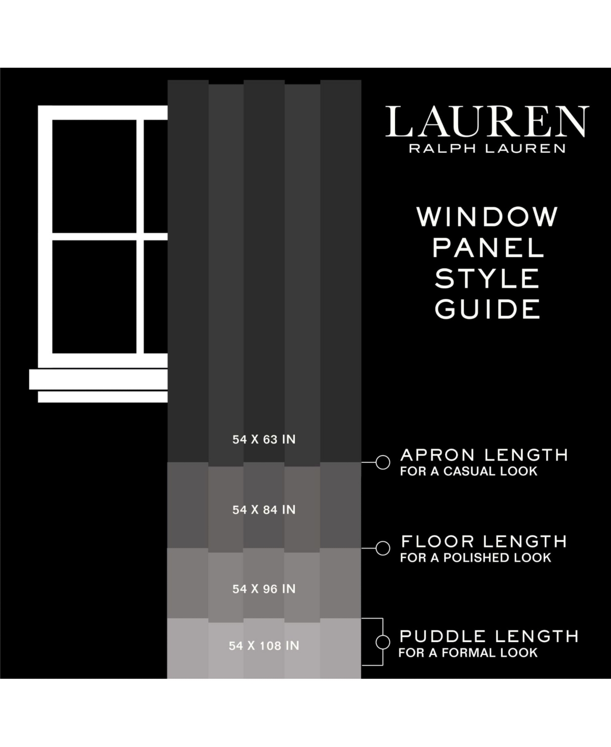 Shop Lauren Ralph Lauren Vienna Light Filtering Back Tab Rod Pocket Curtain Panel, 54" X 84" In Dark Gray