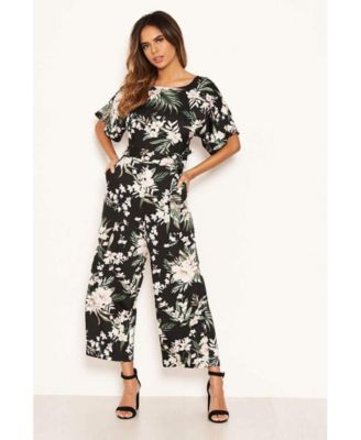 printed culotte jumpsuit