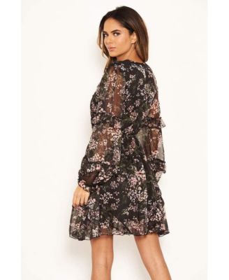 ax paris grey floral dress