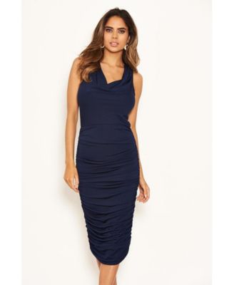 cowl dress midi