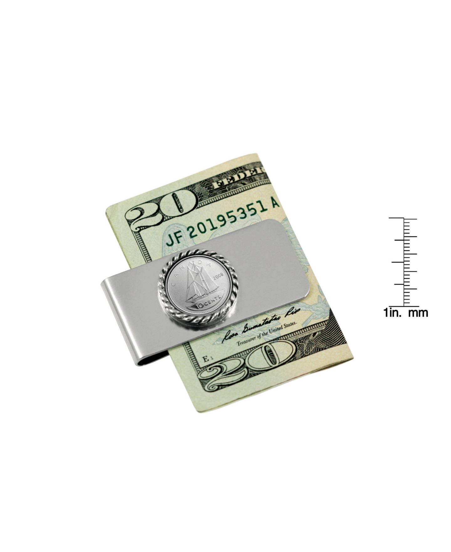 Мужской зажим для денег American Coin Treasures с канадской монетой Ship — фото 2