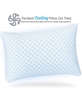 Heat and Moisture Reducing Ice Silk and Gel Infused Memory Foam Pillow, Standard/Queen