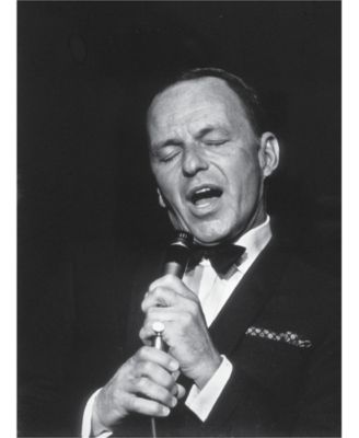 Men's Frank Sinatra My Way Black Leather Strap Watch 29.5 x 47mm