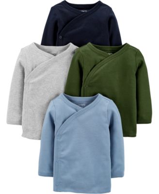 Carter's - Baby Boys 4-Pack Side-Snap Cotton Shirts