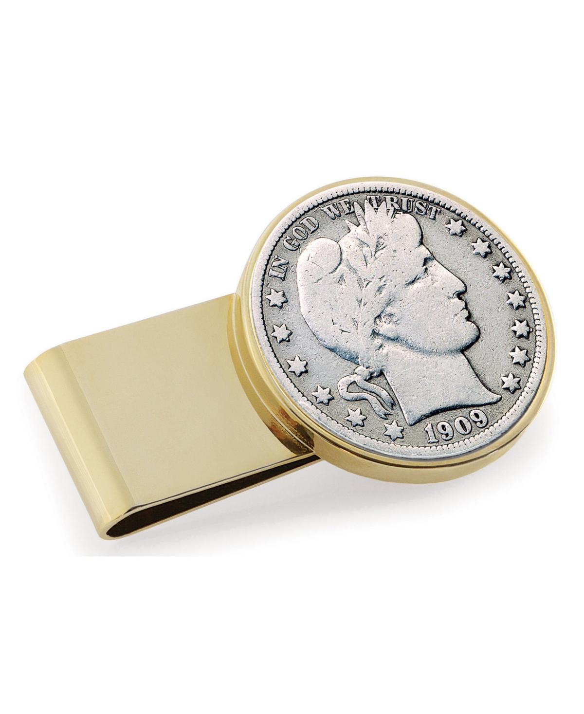 American Coin Treasures Men's American Coin Treasures Silver Barber Half Dollar Stainless Steel Coin Money Clip