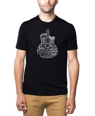 LA Pop Art Men's Premium Word Art T-shirt - Languages Guitar - Macy's