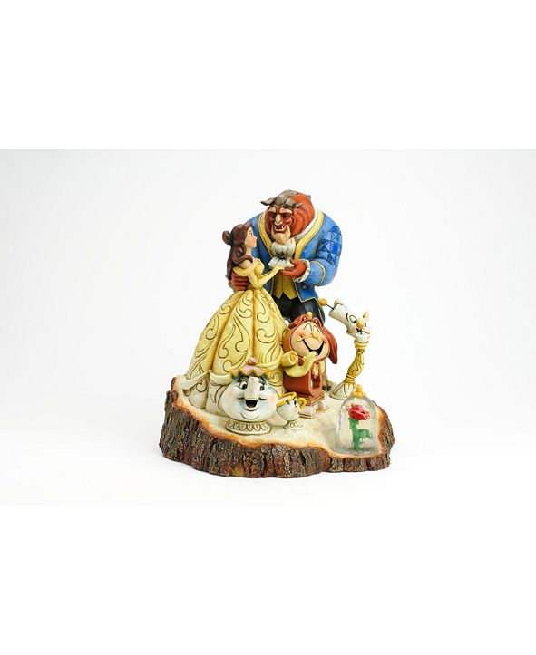 beauty and the beast story book figurine by jim shore