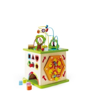 Hape Country Critters Wooden Children's Toddler Play Cube Activity Block Toy