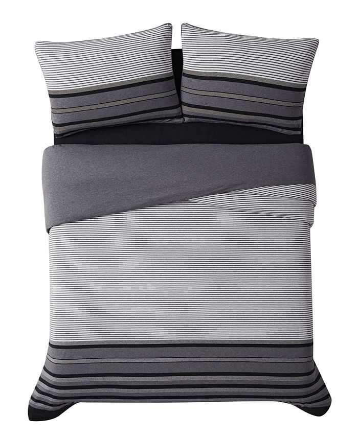 Sean John Knit Stripe Jersey King Comforter Set - Macy's