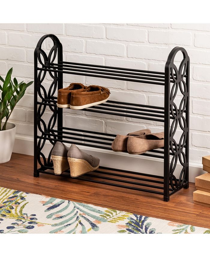 Honey Can Do 4Shelf Black Lightweight Shoe Rack Macy's