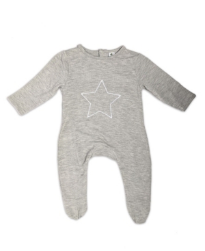 image of Earth Baby Outfitters Baby Boys Bamboo Star Long Sleeve Back flap