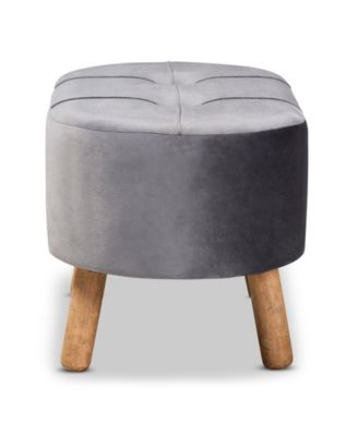Simone Mid-Century Modern Upholstered Ottoman