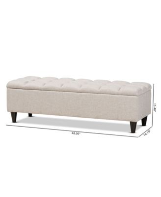 Brette Mid-Century Modern Upholstered Storage Bench Ottoman