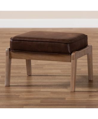 Sigrid Mid-Century Modern Upholstered Ottoman