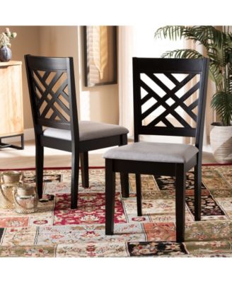 Caron Transitional 2 Piece Dining Chair Set with Seat