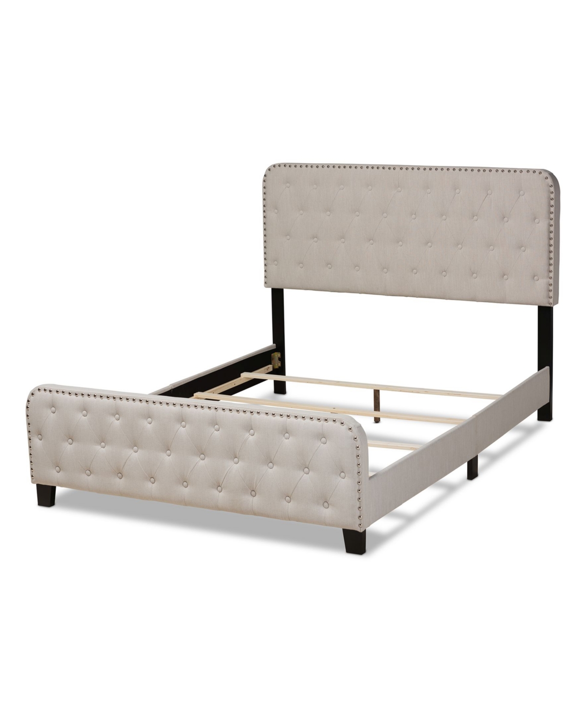 Furniture Annalisa Modern Button Tufted Size Panel Bed