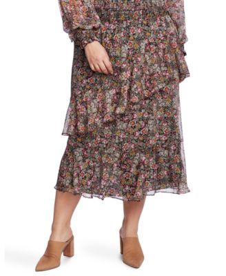 1.STATE - Trendy Plus Size Off-The-Shoulder Tiered Dress