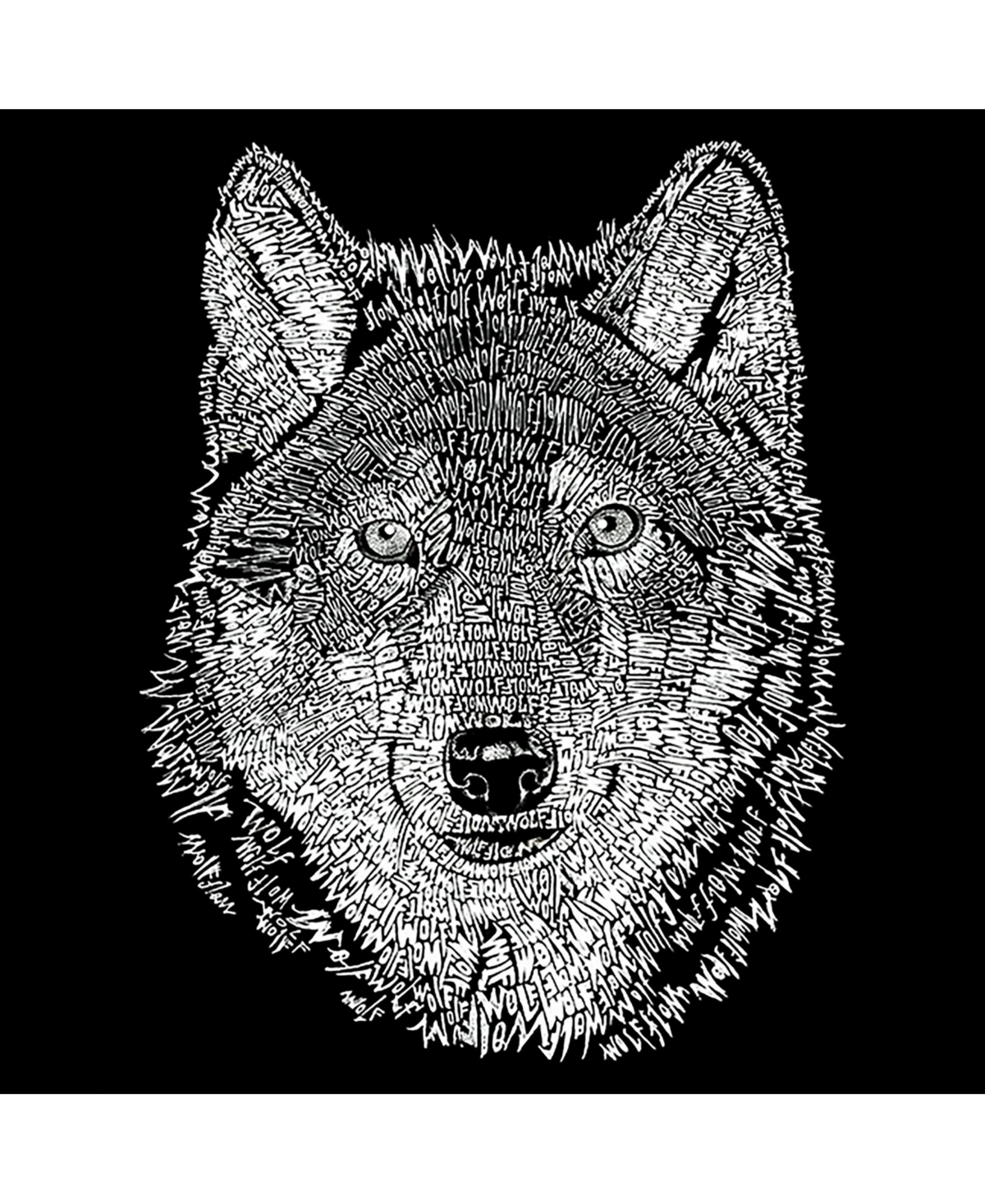 La Pop Art Men's Word Art - Wolf T-Shirt