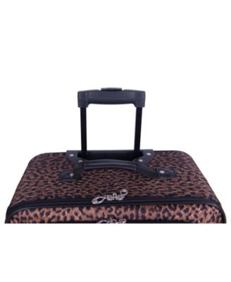 Animal&nbsp;Print 5 Piece Spinner Luggage Set