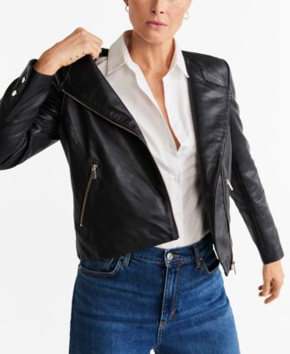 womens leather jackets macys